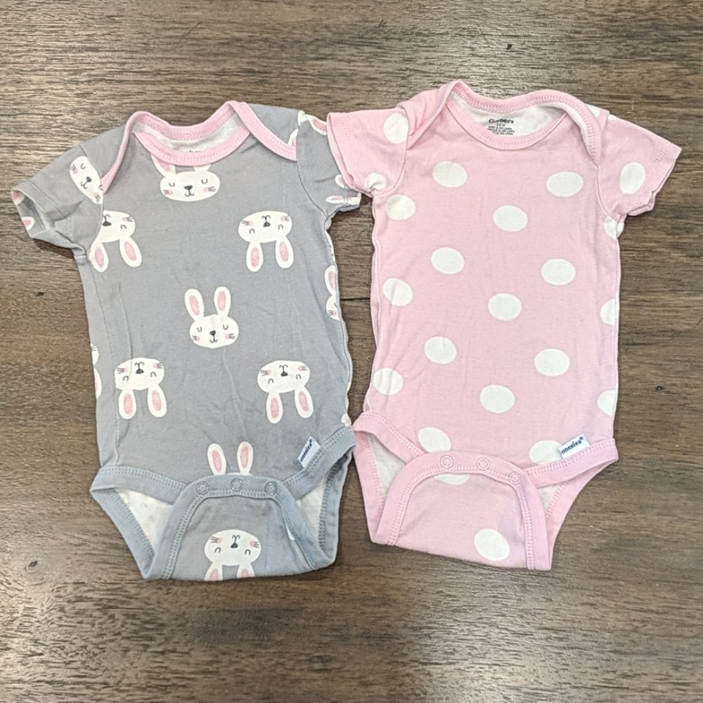Set of 2 Gerber 3-6mo Onesies